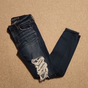 AE Super Stretch Ripped Skinny Jeans